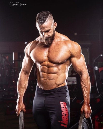 Joe Bennett, the Hypertrophy Coach, in the gym